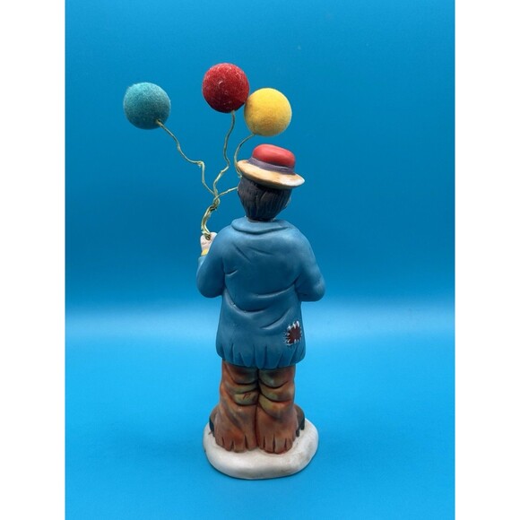 Flambro Clown w/ Balloons Emmett Kelly Jr Porcelain Figurine- Vintage, 1984 - Picture 3 of 6